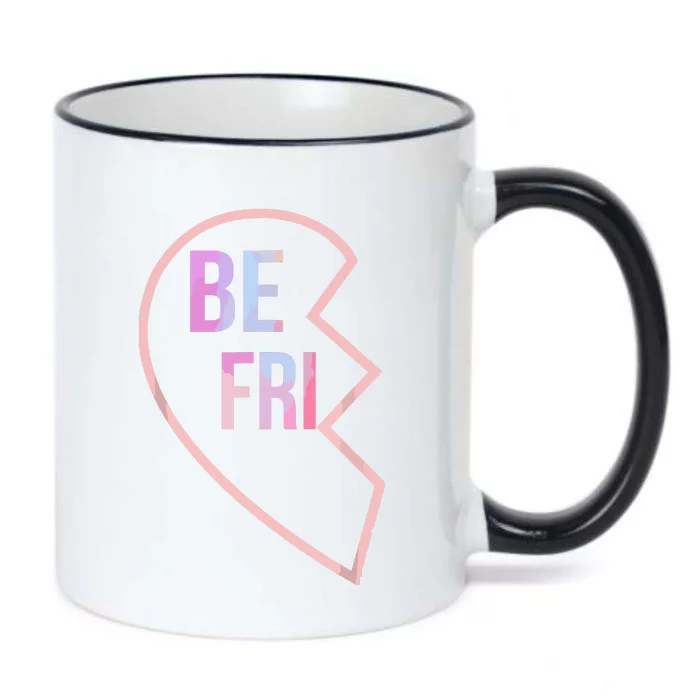 Bff 1 Heart In 2 Best Friends Matching 1st Part Black Color Changing Mug