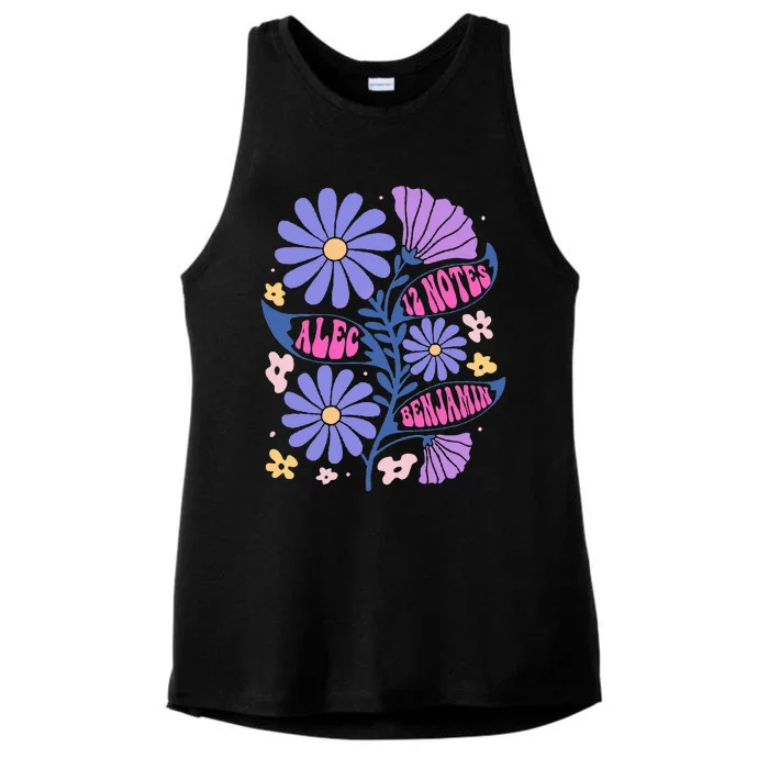 Benjamin 12 Notes Flower Art Alec Ladies Tri-Blend Wicking Tank