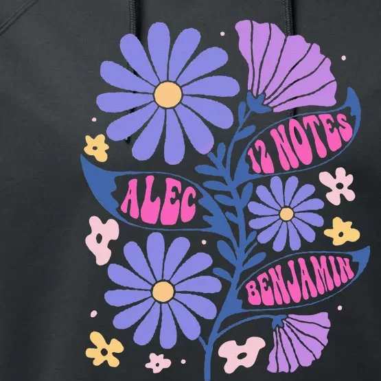 Benjamin 12 Notes Flower Art Alec Performance Fleece Hoodie