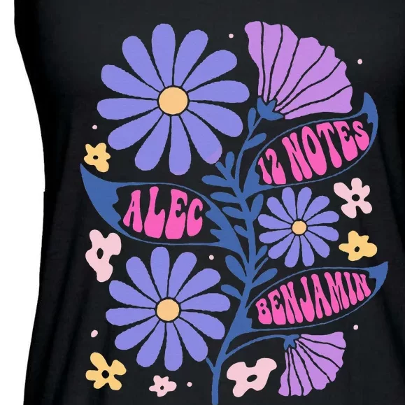 Benjamin 12 Notes Flower Art Alec Ladies Essential Flowy Tank