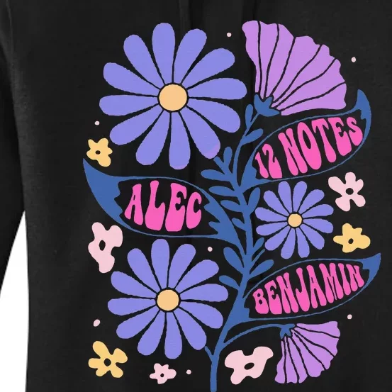 Benjamin 12 Notes Flower Art Alec Women's Pullover Hoodie