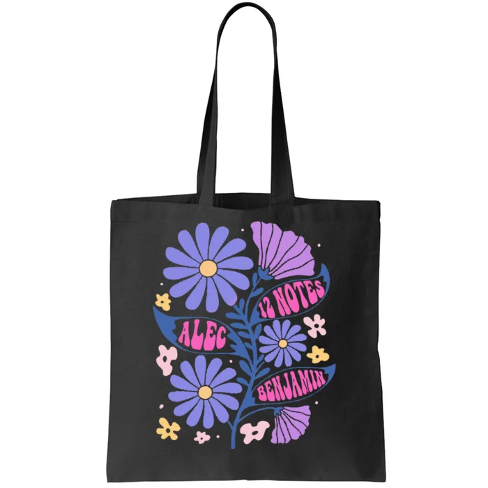 Benjamin 12 Notes Flower Art Alec Tote Bag