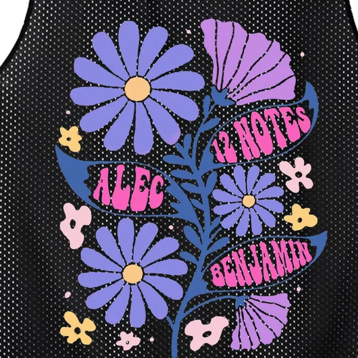 Benjamin 12 Notes Flower Art Alec Mesh Reversible Basketball Jersey Tank