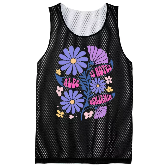 Benjamin 12 Notes Flower Art Alec Mesh Reversible Basketball Jersey Tank