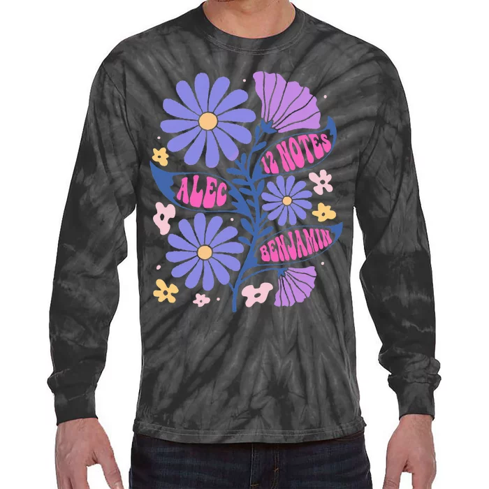 Benjamin 12 Notes Flower Art Alec Tie-Dye Long Sleeve Shirt