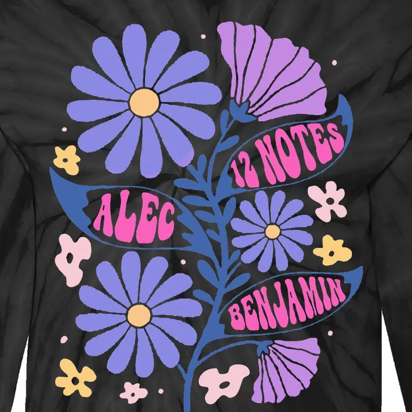 Benjamin 12 Notes Flower Art Alec Tie-Dye Long Sleeve Shirt