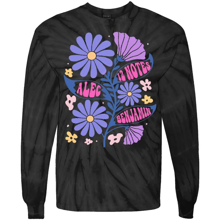 Benjamin 12 Notes Flower Art Alec Tie-Dye Long Sleeve Shirt