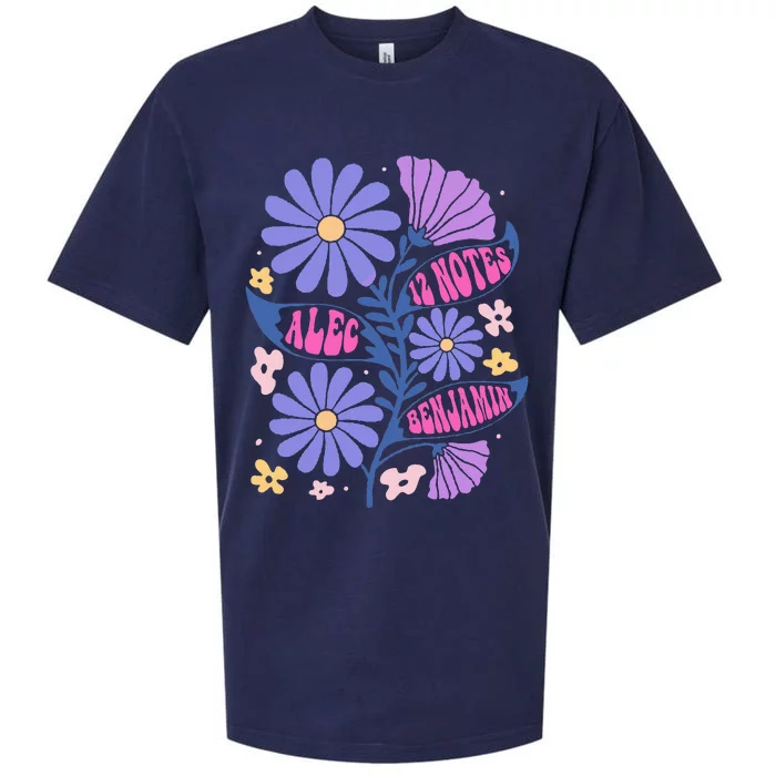 Benjamin 12 Notes Flower Art Alec Sueded Cloud Jersey T-Shirt