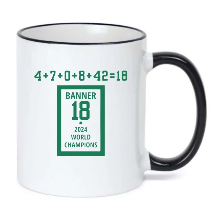 Banner 18 Time 2024 Boston Bball City Black Color Changing Mug