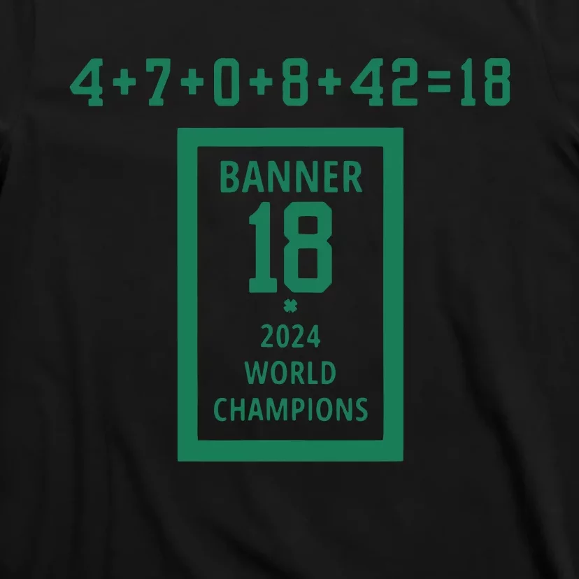 Banner 18 Time 2024 Boston Bball City T-Shirt