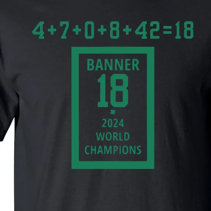 Banner 18 Time 2024 Boston Bball City Tall T-Shirt