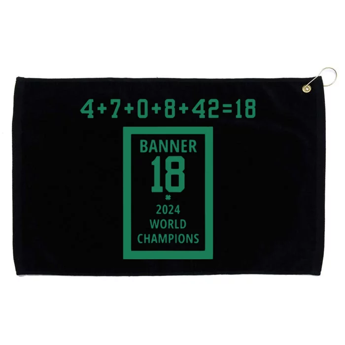 Banner 18 Time 2024 Boston Bball City Grommeted Golf Towel