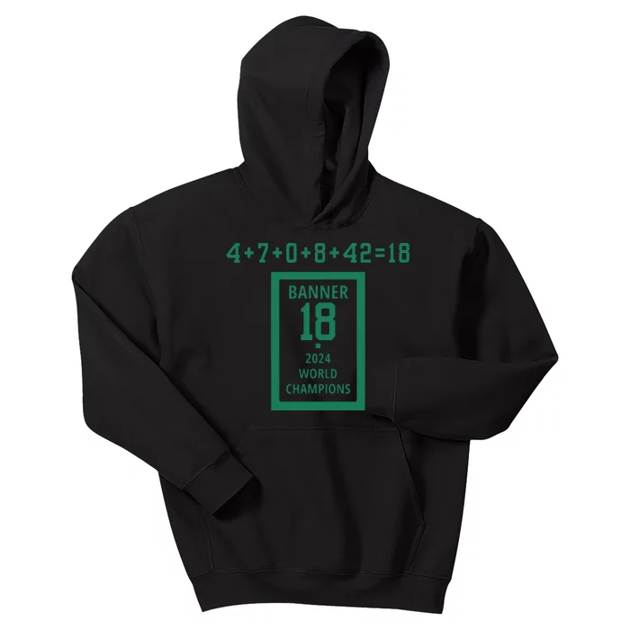 Banner 18 Time 2024 Boston Bball City Kids Hoodie