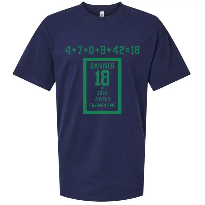 Banner 18 Time 2024 Boston Bball City Sueded Cloud Jersey T-Shirt