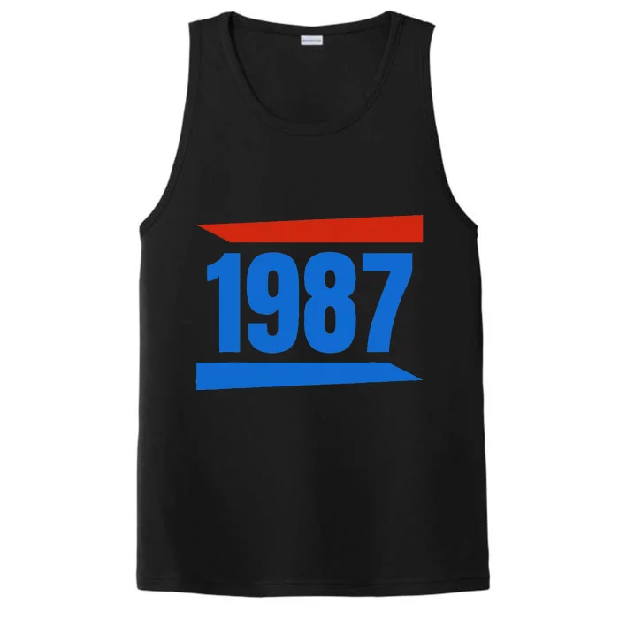 Birthday 1987 Vintage Retro Style Performance Tank