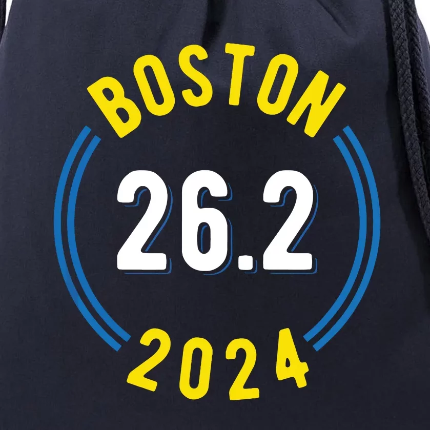 Boston 262 2024 Marathon Drawstring Bag