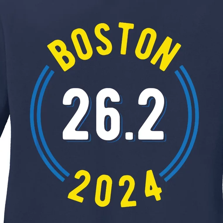 Boston 262 2024 Marathon Ladies Long Sleeve Shirt