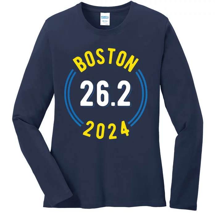 Boston 262 2024 Marathon Ladies Long Sleeve Shirt