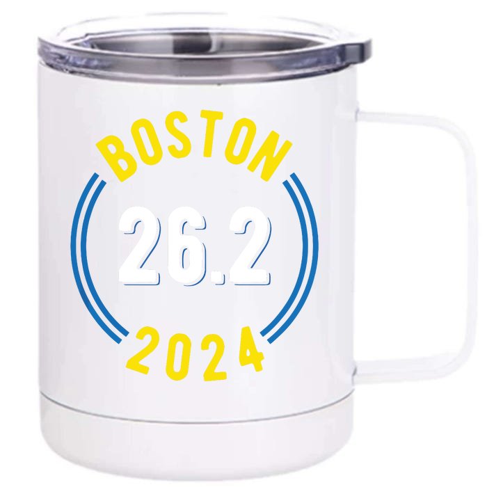 Boston 262 2024 Marathon Front & Back 12oz Stainless Steel Tumbler Cup