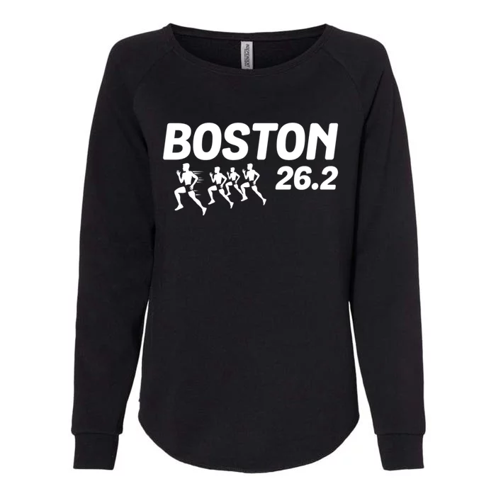 Boston 26 2 Miles Running Marathon Friend Support Cute Gift Womens California Wash Sweatshirt