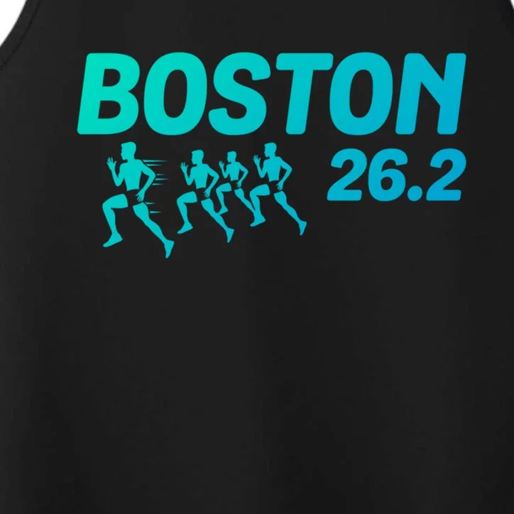 Boston 26 2 Miles Running Marathon Friend Support Cute Gift Performance Tank