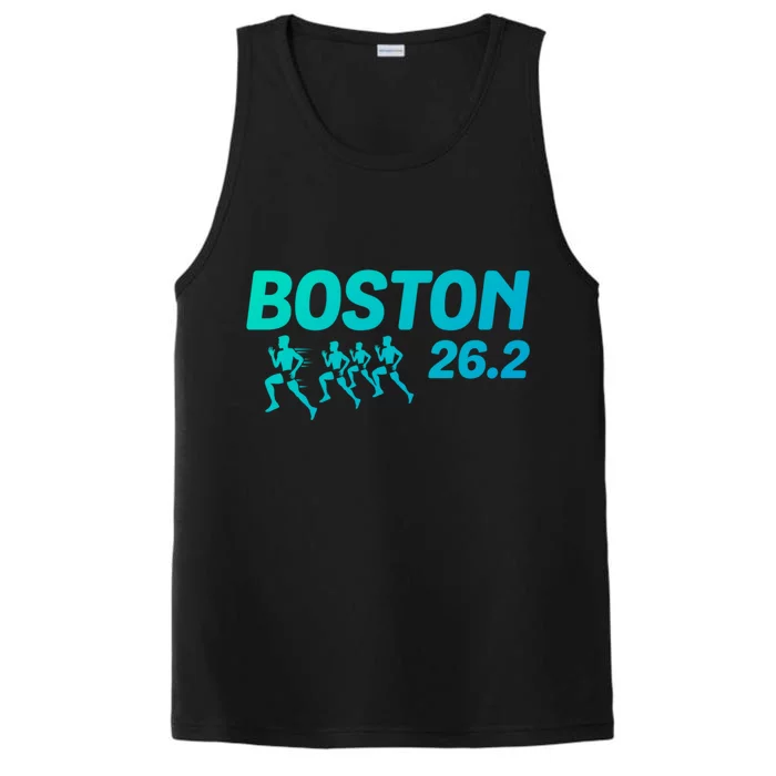 Boston 26 2 Miles Running Marathon Friend Support Cute Gift Performance Tank