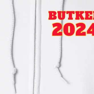 Butker 2024 American Flag Team Butker Surname Full Zip Hoodie