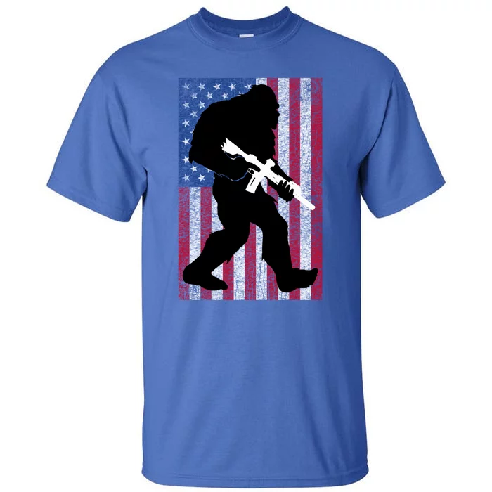 Bigfoot 2nd Adt Right To Bear Arms Gift For Gun Owner Cute Gift Tall T-Shirt