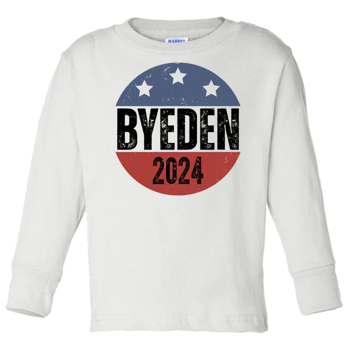 Byeden 2024 Anti Joe Biden Pro Trump Toddler Long Sleeve Shirt