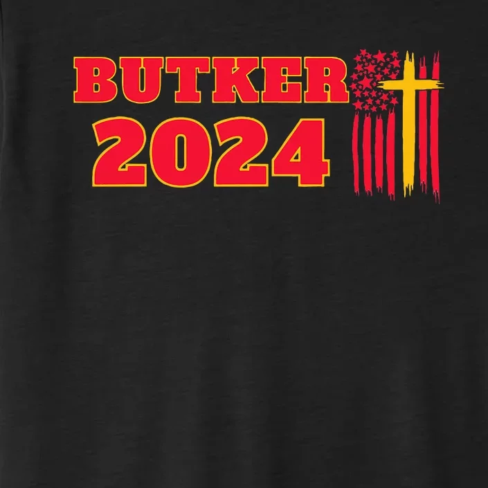 Butker 2024 American Flag Team Butker Surname ChromaSoft Performance T-Shirt