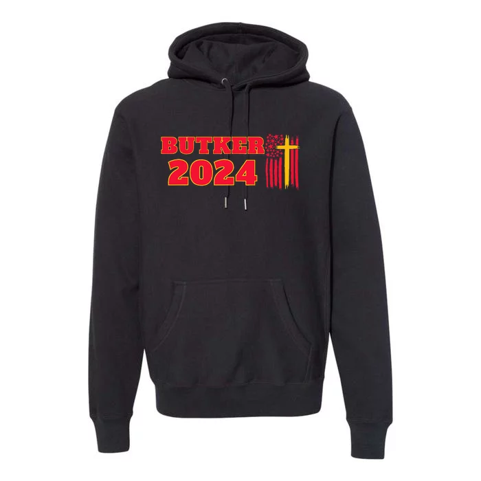 Butker 2024 American Flag Team Butker Surname Premium Hoodie