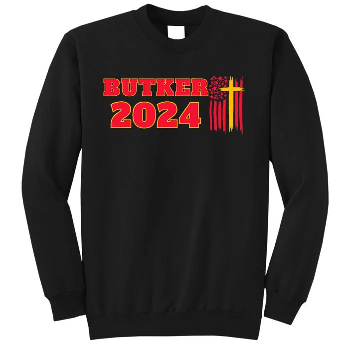 Butker 2024 American Flag Team Butker Surname Tall Sweatshirt