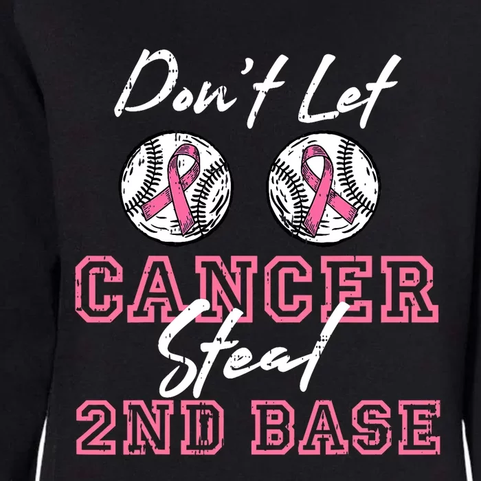 Baseball 2nd Base Pink Ribbon Breast Cancer Awareness Gift Womens California Wash Sweatshirt