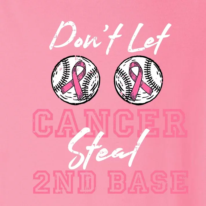 Baseball 2nd Base Pink Ribbon Breast Cancer Awareness Gift Toddler Long Sleeve Shirt