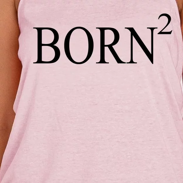 Born 2 Women's Knotted Racerback Tank