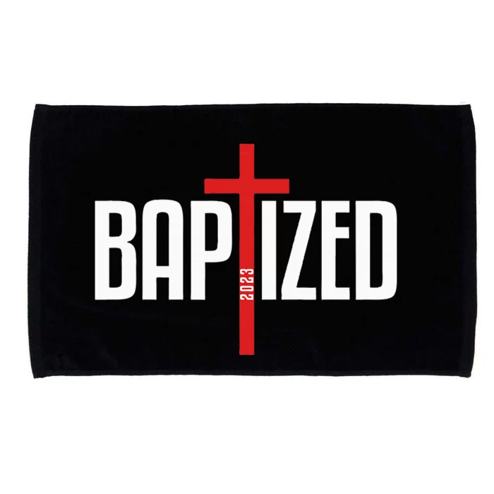 Baptized 2023 Christian Water Baptism Church Group Christ Microfiber Hand Towel