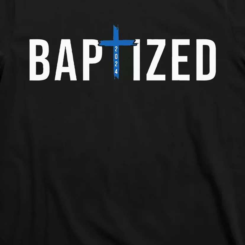 Baptized 2024 Christian Water Baptism Church Group Christ T-Shirt