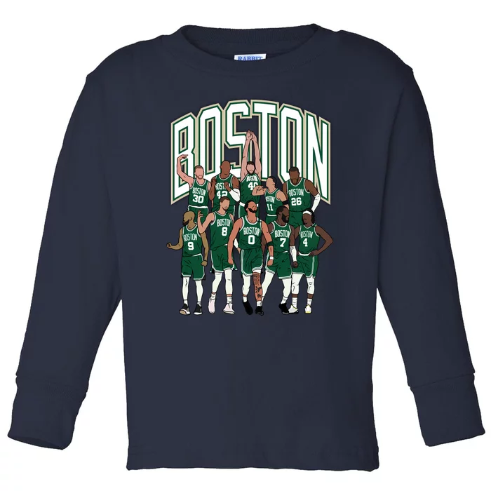 Boston 202324 Championship Toddler Long Sleeve Shirt