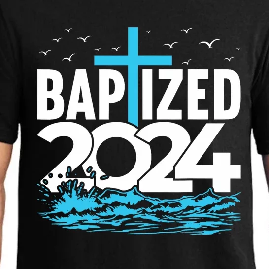 Baptized 2024 Christian Water Baptism Church Group Pajama Set