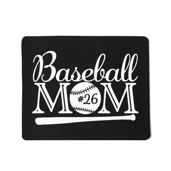 Baseball 26 Jersey Mom Favorite Player Mother's Day Mousepad