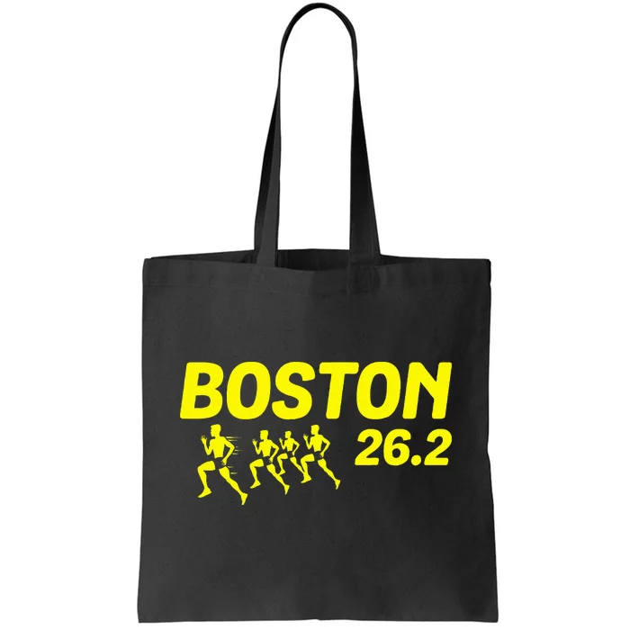 Boston 26.2 Miles 2024 Running Marathon Friend Support Tote Bag