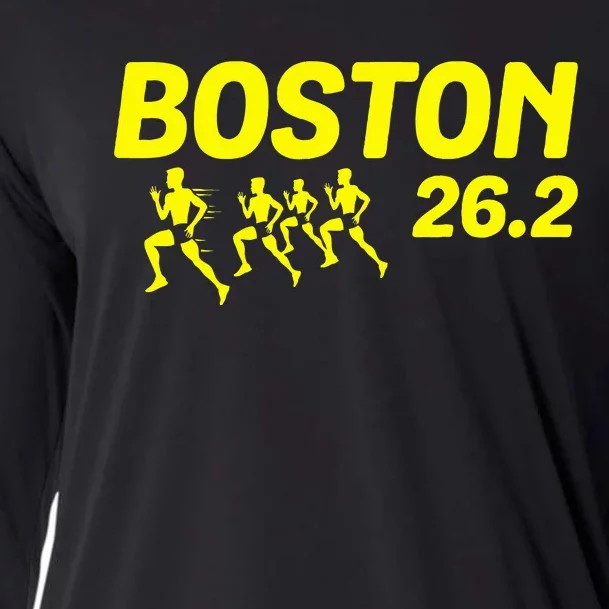 Boston 26.2 Miles 2024 Running Marathon Friend Support Cooling Performance Long Sleeve Crew