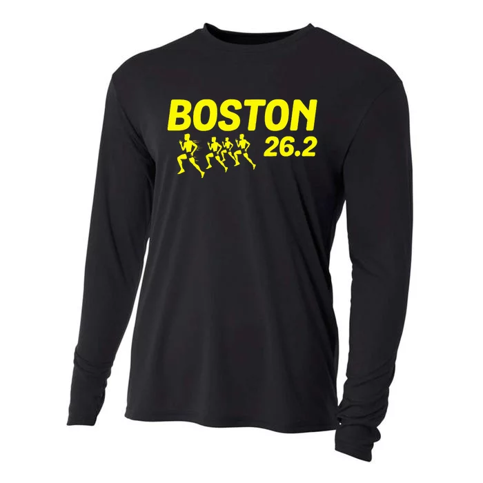 Boston 26.2 Miles 2024 Running Marathon Friend Support Cooling Performance Long Sleeve Crew