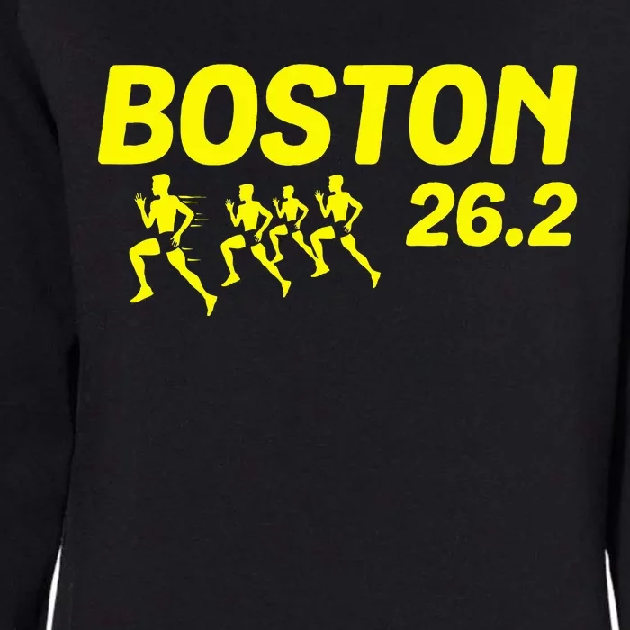 Boston 26.2 Miles 2024 Running Marathon Friend Support Womens California Wash Sweatshirt