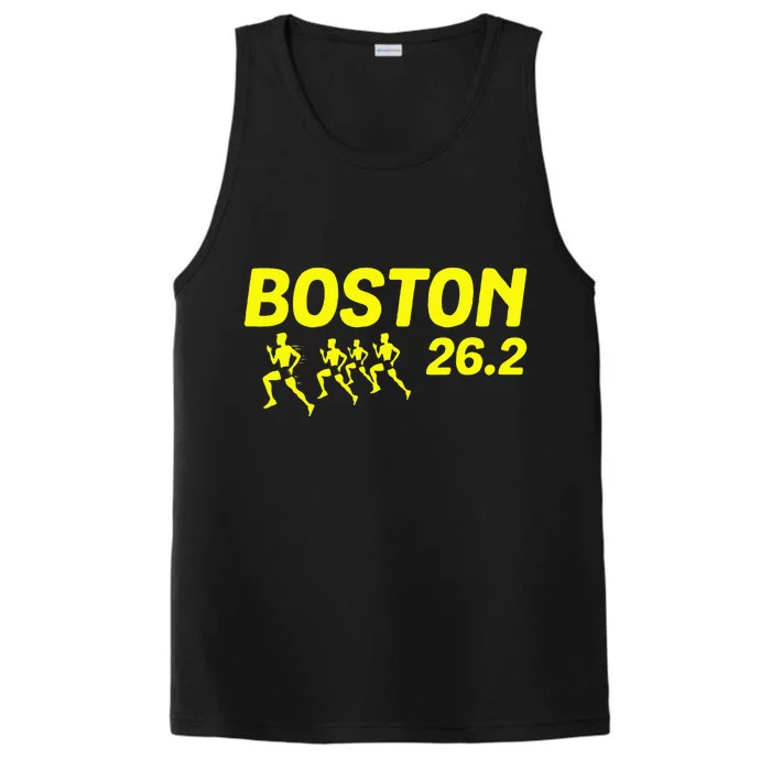 Boston 26.2 Miles Running Marathon Friend Support Gifts Performance Tank