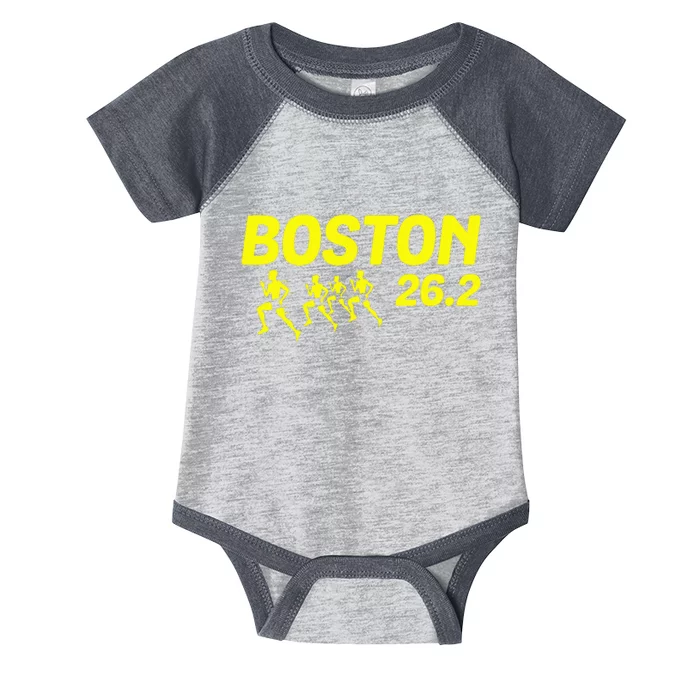 Boston 26.2 Miles Running Marathon Friend Support Gifts Infant Baby Jersey Bodysuit