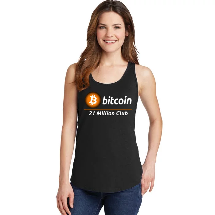 Bitcoin 21 Million Club, Cool Bitcoin, Cryptocurrency, Blockchain Ladies Essential Tank