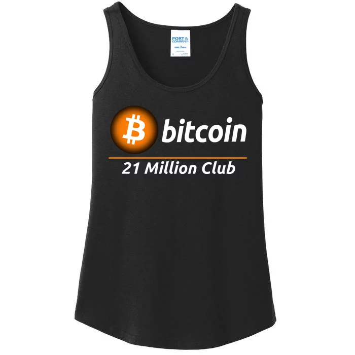 Bitcoin 21 Million Club, Cool Bitcoin, Cryptocurrency, Blockchain Ladies Essential Tank