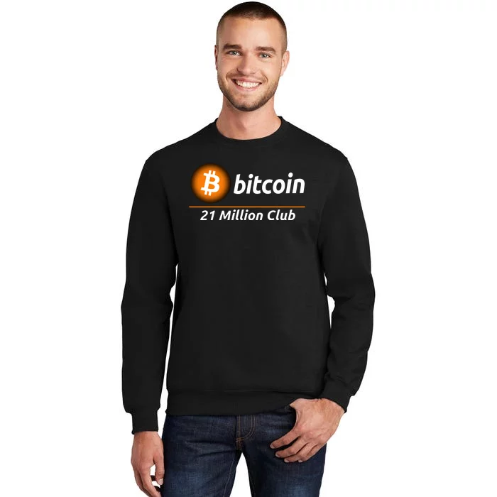 Bitcoin 21 Million Club, Cool Bitcoin, Cryptocurrency, Blockchain Tall Sweatshirt