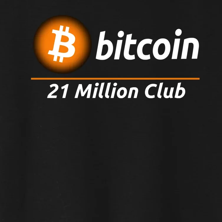 Bitcoin 21 Million Club, Cool Bitcoin, Cryptocurrency, Blockchain Women's Crop Top Tee